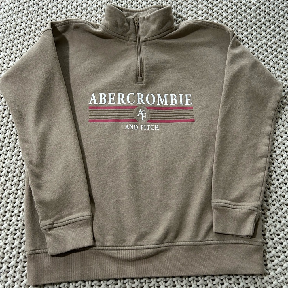 Abercrombie & Fitch Tan Pullover Sweatshirt